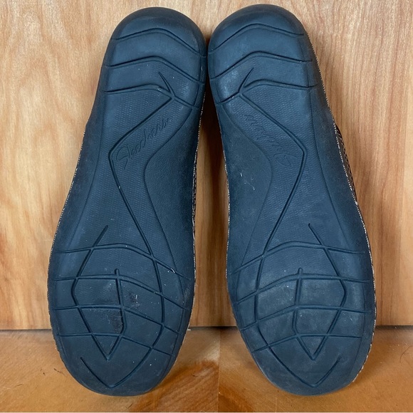 Womens 7.5 Skechers Slip On Loafers Brown Leather TSS0041 - Picture 7 of 8